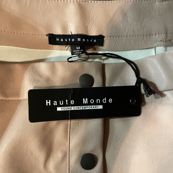 Haute Monde Skirt Set Faux Leather Size Medium, new without tags. - Picture 6 of 7